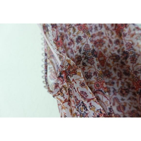 Sachin + Babi Spencer Top Dusty Pink Mahavir Print Blouse Size L Womens - Picture 9 of 9